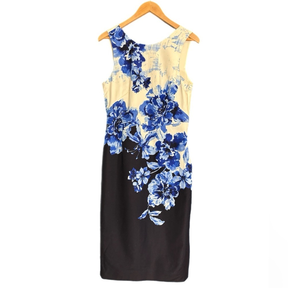 Maeve NWT blue & white shift midi dress - Picture 2 of 4